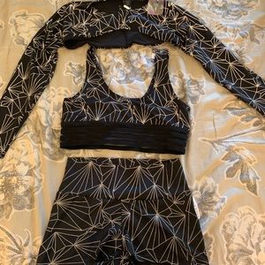 3 piece Reflective rave outfit.